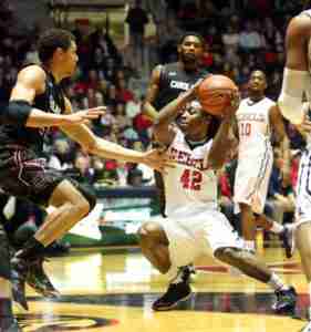 Stefan Moody scored all 16 of his points in the 2nd half vs. South Carolina. (Photo courtesy of Ole Miss Athletics)