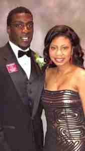Senquez Golson and his girlfriend, Theronica N. Woods, attended the 2014 Walter Camp Awards.