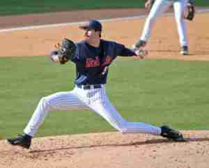 Evan Anderson against Arkansas St. earlier this season. (Photo Credit: Joshua McCoy, Ole Miss Athletics)