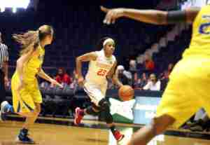 Sessom recorded her second career double-double, scoring 22 points and grabbing 10 rebounds. (Photo credit: Joshua McCoy, Ole Miss Athletics)
