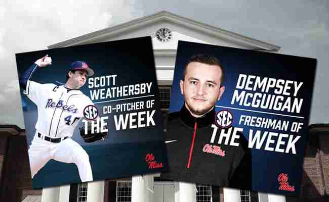 Ole Miss athletes Weathersby, McGuigan honored by SEC