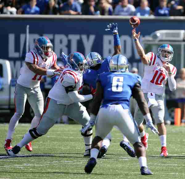 Memphis stuns No. 13 Ole Miss, 37-24