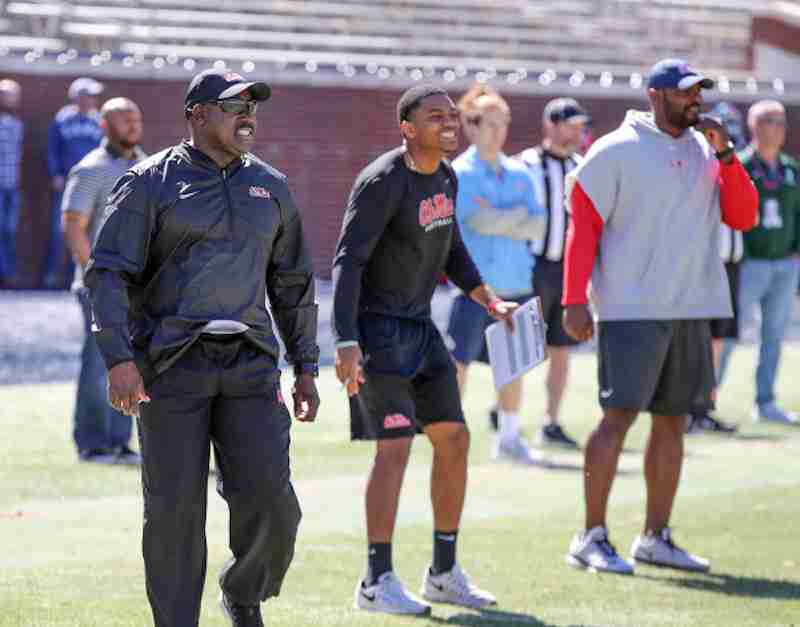 Ole Miss DC Wesley McGriff pleased with defense’s energy,  improvement at linebacker position