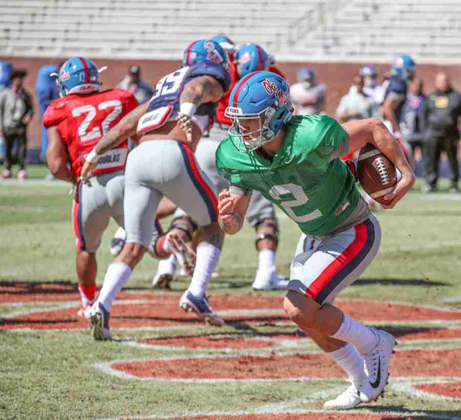 Ole Miss QB Matt Corral working hard and transitioning well to SEC football