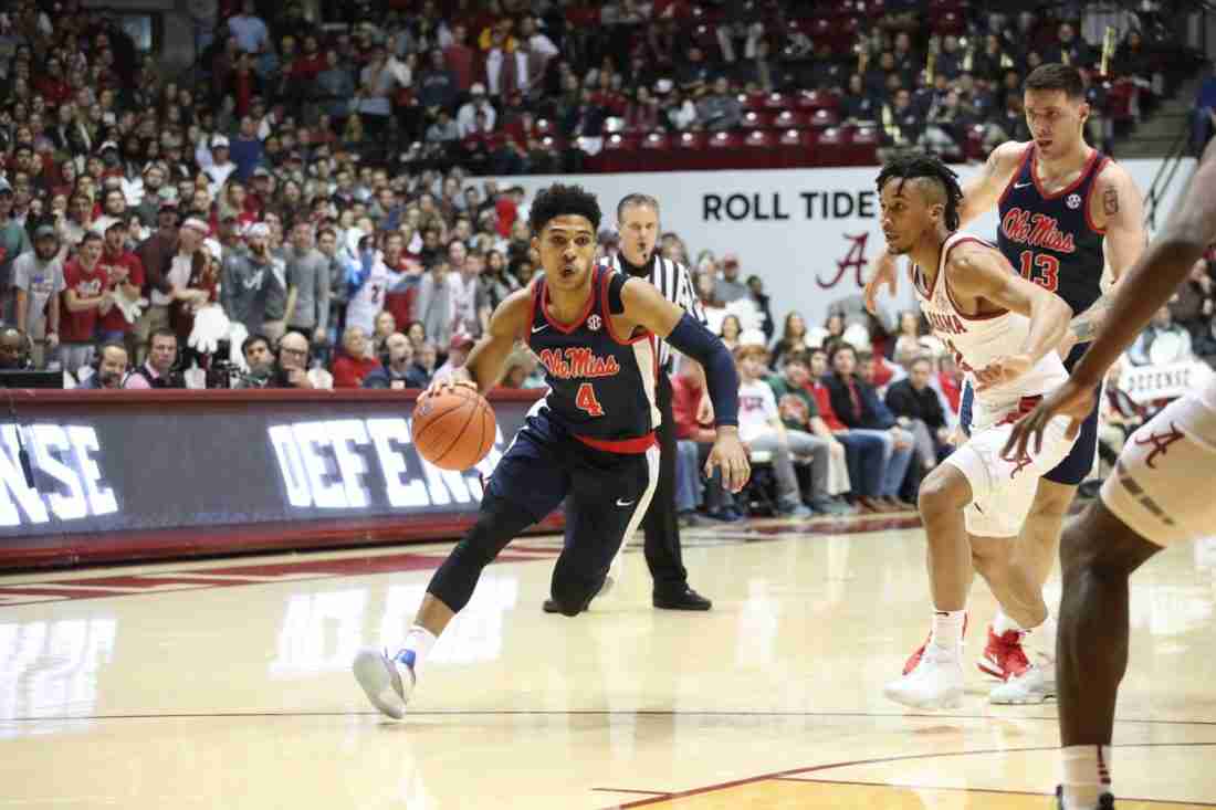 Ole Miss drops road contest to Alabama, 74-53