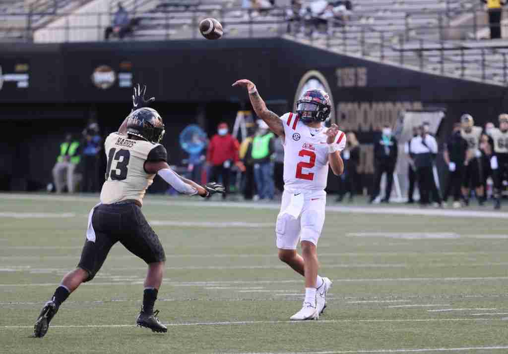 Ole Miss QB Matt Corral earns Walter Camp, SEC Offensive Player of the Week