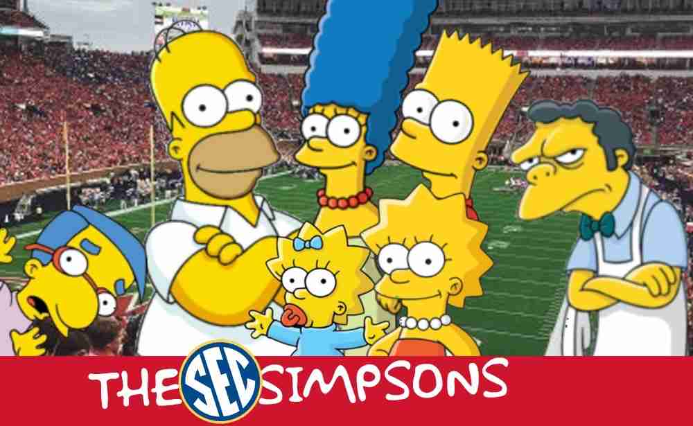 SEC Schools as Simpsons Characters