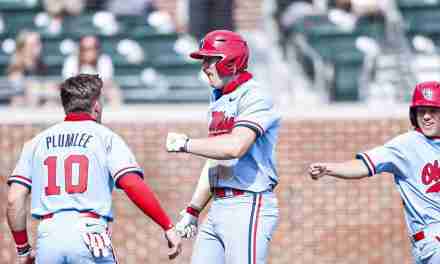 Diamond Rebels Use “Never Quit” Mentality in Sweep of Alabama