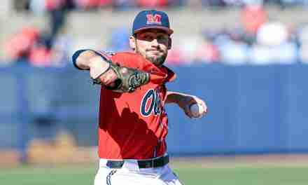 No. 2 Rebels lose, 1-0, to UCF in pitcher’s duel; rubber game set for Sunday