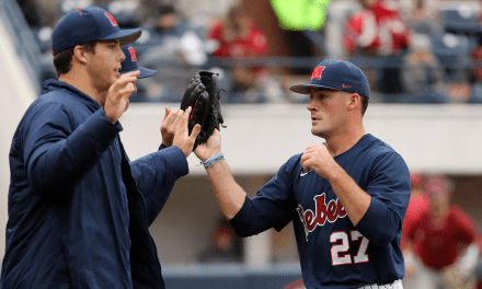 Ole Miss bats go cold, Rebels drop game two in extra innings to UCF, 1-0