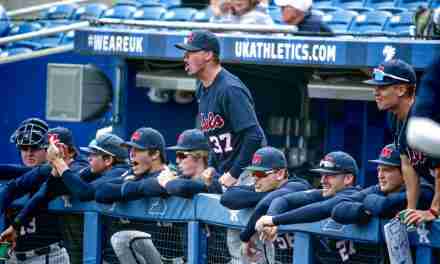 Rebels fall 9-2 at Kentucky; Rubber Game set for Sunday at Noon