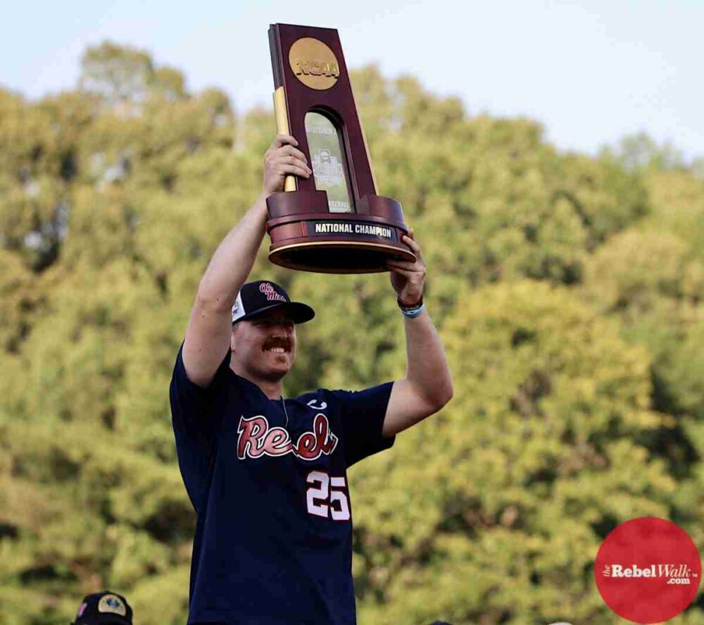 Ole Miss National Championship trophy visiting the Gulf Coast July 29