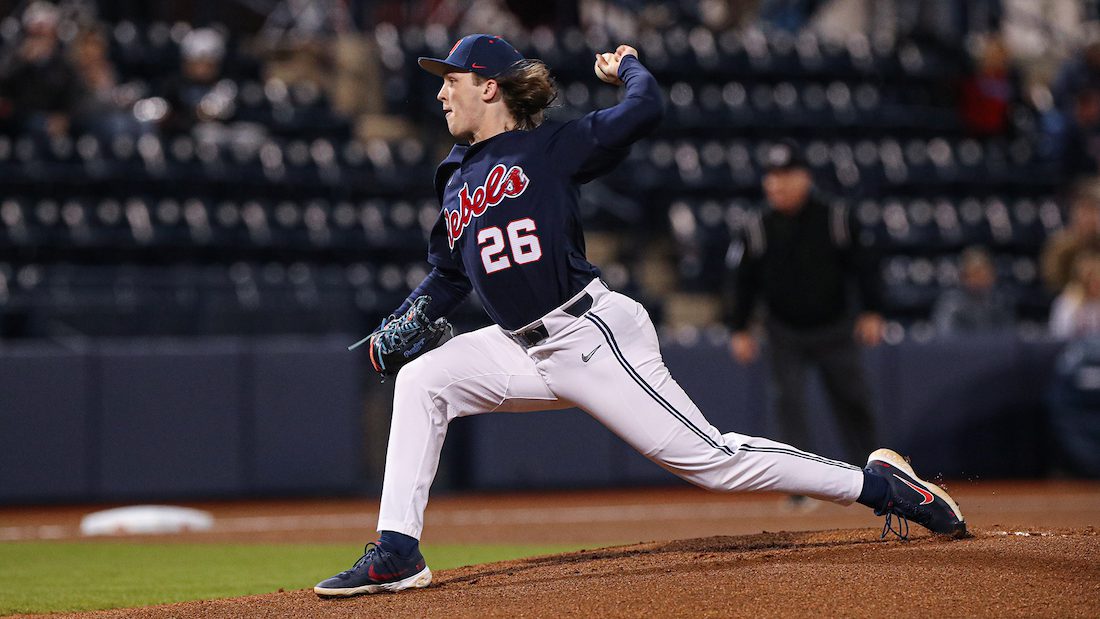 BREAKING: Ole Miss ace Hunter Elliott experiences “forearm tightness,” will not pitch while being evaluated