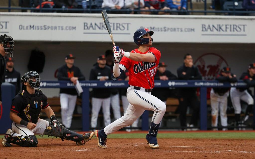 Ole Miss bats come alive in 12-6 win over Maryland that ties the series