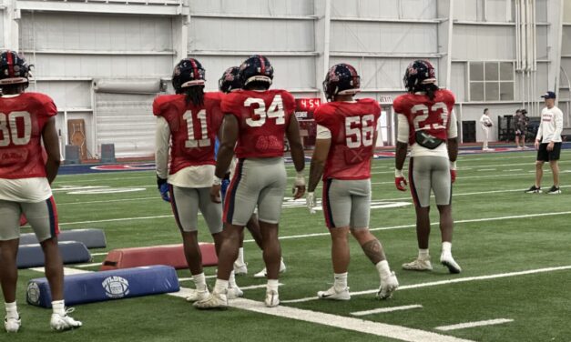Practice Report: Rebels move indoors for Thursday’s football practice