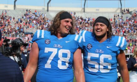 Ole Miss’ Jeremy James discusses the reloaded Ole Miss offensive line, praises OL coach John Garrison