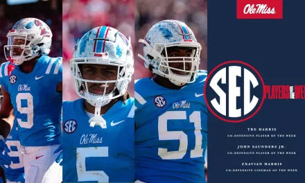 Ole Miss Football Trio Earns SEC Weekly Honors