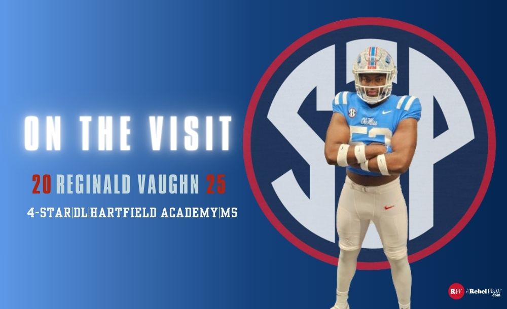 2025 defensive lineman Reginald Vaughn continues to be a top Ole Miss top target: ‘The baby blue looks pretty good on me’