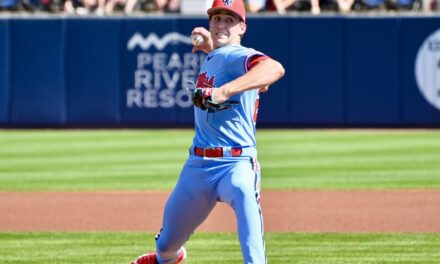 Grayson Saunier Earns Rebel Walk Player of the Weekend Honors for Performance on the Mound Against Iowa