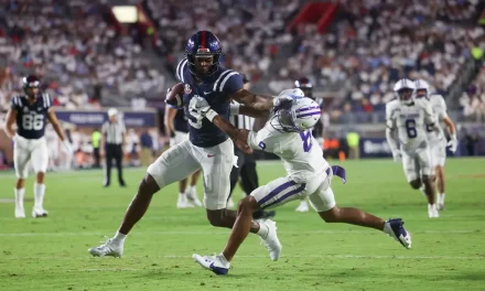 Ole Miss wide receiver Tre Harris talks about win over Furman: ‘I am really proud of the offense and the entire team’