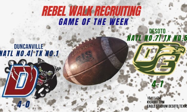 Rebel Walk Recruiting High School Game of the Week: Texas Powerhouses Duncanville and DeSoto Set for Clash of Titans