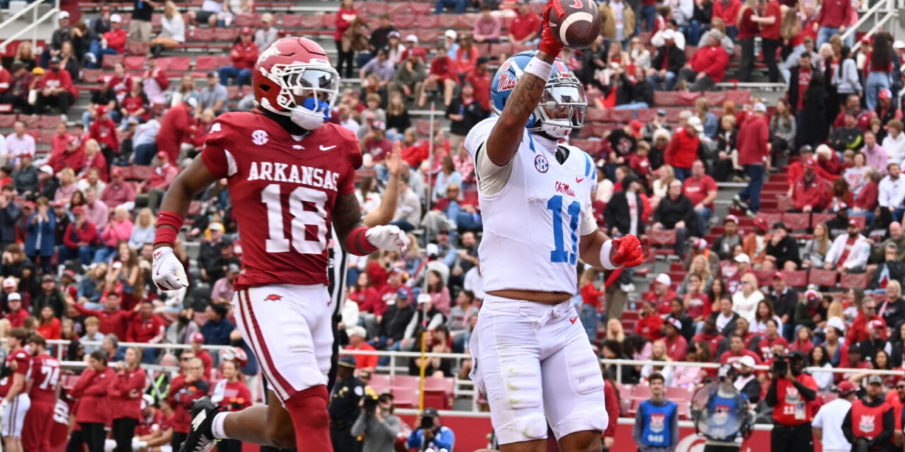 Ole Miss wide receiver Jordan Watkins enjoying some very special firsts