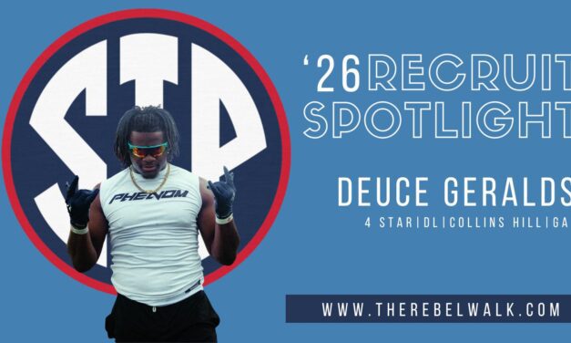 A visit with 2026 Rebel legacy and 4-star Deuce Geralds, the No. 6 overall defensive lineman in the country