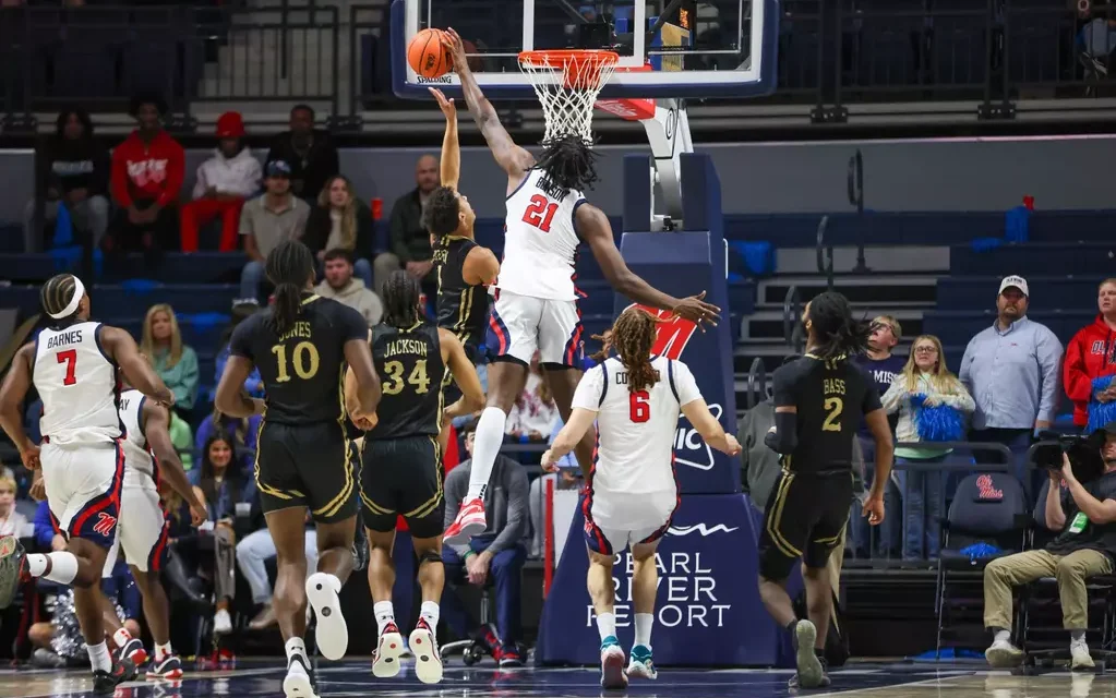 No. 20 Ole Miss Men’s Basketball Tops Lindenwood Saturday Night in Oxford
