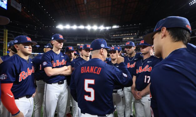 Ole Miss Baseball shut out by No. 19 Texas in run-rule loss at Globe Life Field