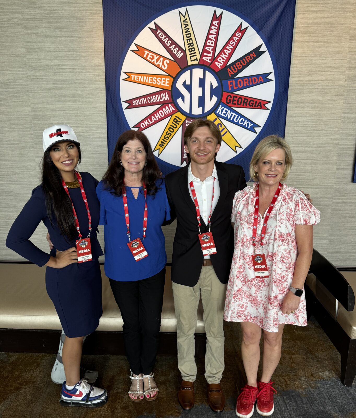 Lee Ann Herring, Evie Van Pelt, Kam Wicker, Donna Sprabery at SEC Media Days