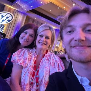 Evie Van Pelt, Donna Sprabery, Kam Wicker at SEC Media Days 2024