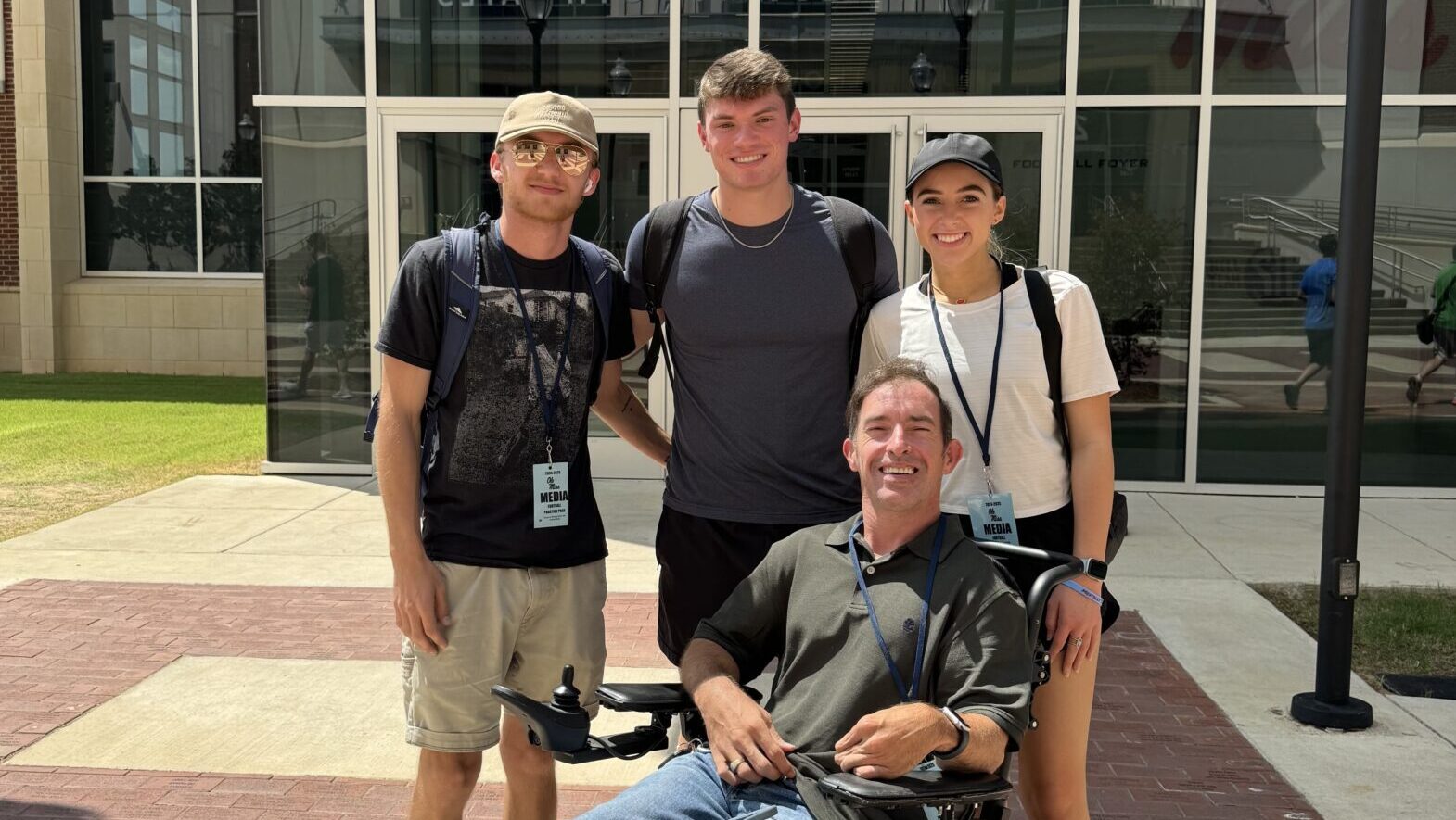 L to R: Kam Wicker, Zach Moreth, Karis Chambliss; front row: Adam Brown