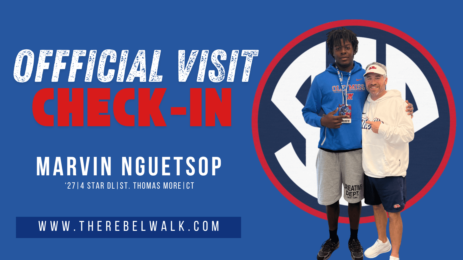4-star defensive lineman Marvin Nguetsop's official visit in Oxford puts Ole Miss on the clock